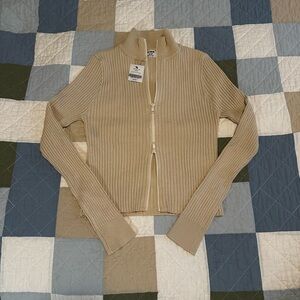 Cotton On Women’s Double Rib Zip Collar Cardigan